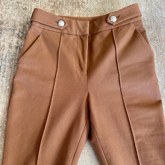 NWOT Veronica Beard Elbery Seamed Flare Pants Size 00. Cocoa - Picture 6 of 10